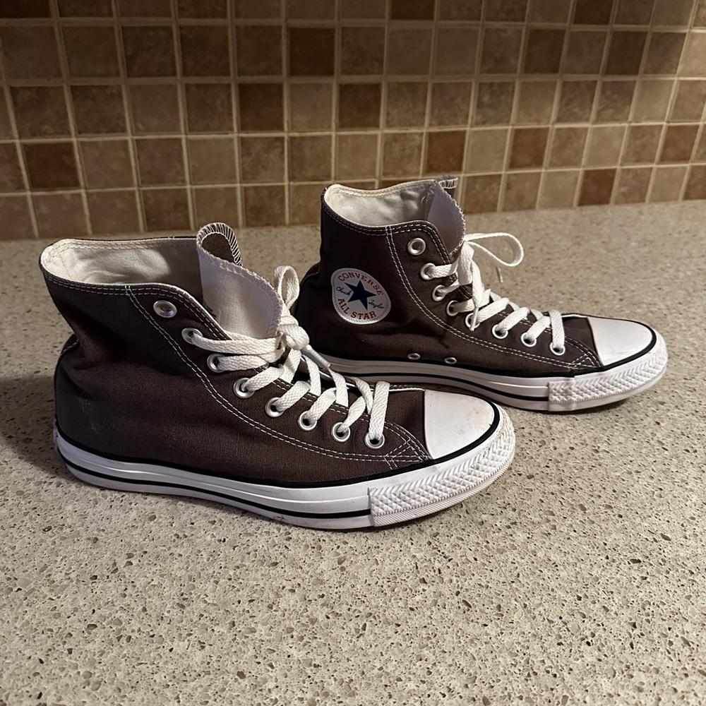 Converse Chuck Taylor Women’s High-Top Sneakers - Brown and White